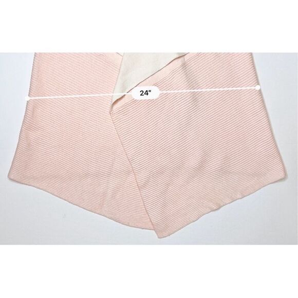 NWT ChicWish Soft Blush Pink Ribbed Hem Drape Open‎ Cardigan Sweater sz M/L - Picture 3 of 11